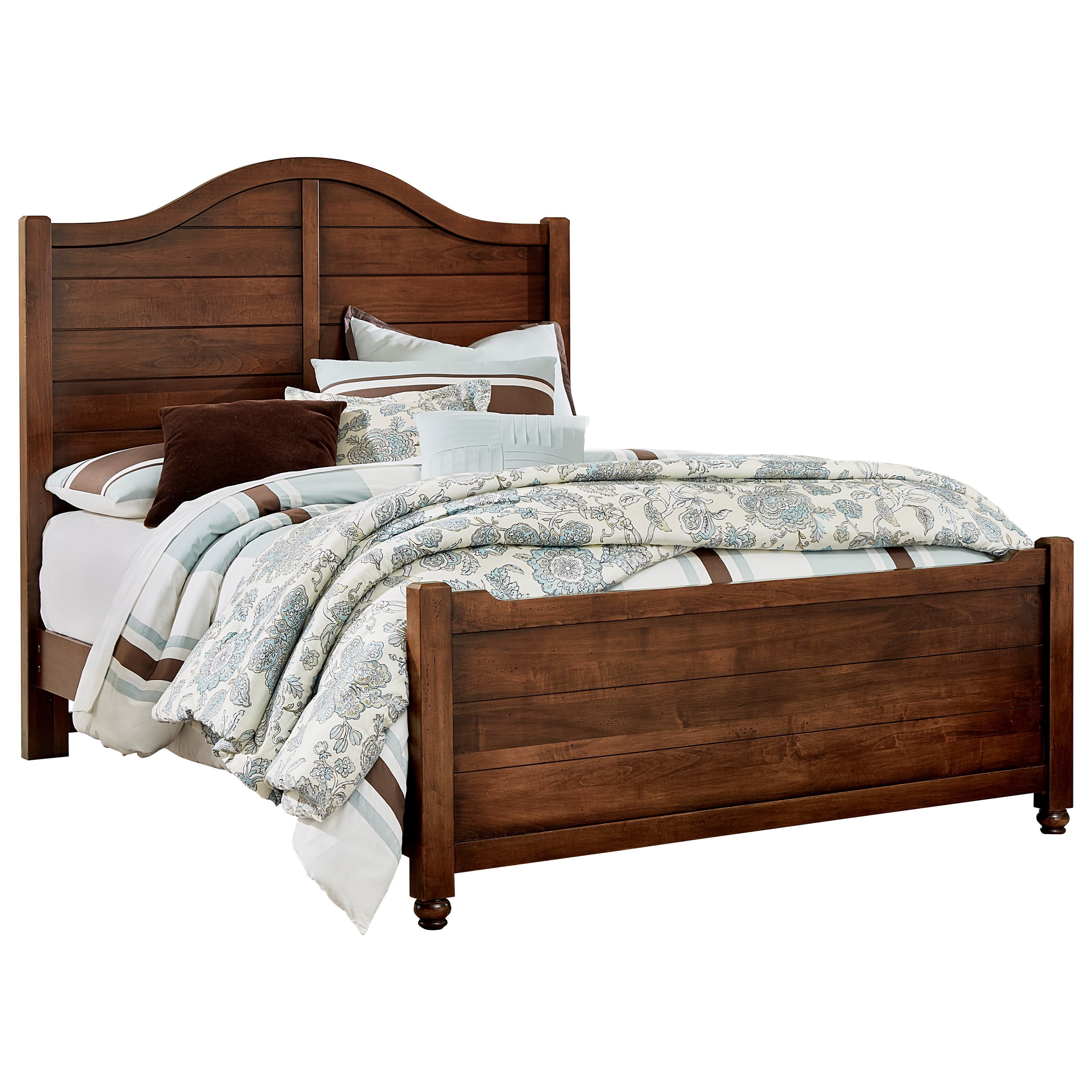 Vaughan Bassett American Maple Solid Wood Queen Shiplap Bed Johnny Janosik Panel Beds